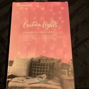 Pink LED curtain lights